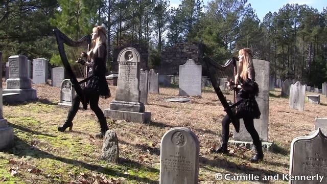 MEGADETH - A Tout le Monde (Harp Twins) ELECTRIC HARP METAL смотреть онлайн