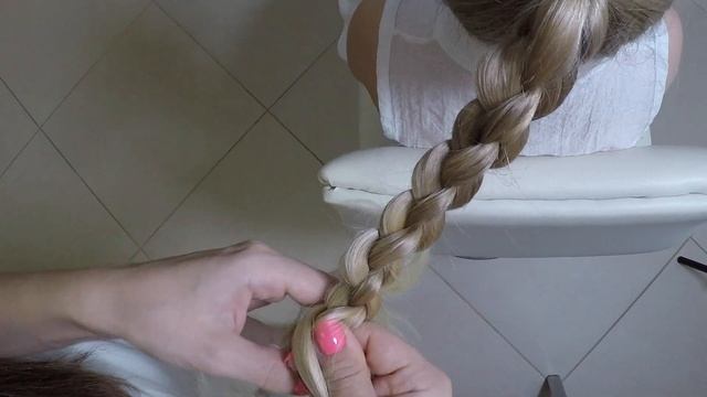Красивые прически с плетением. Коса цепочка смотреть онлайн