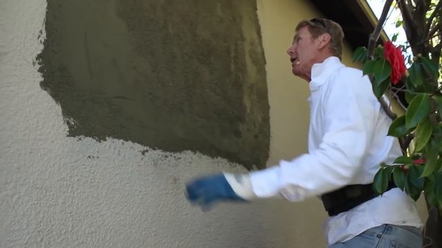 Repair bad exterior stucco patches.