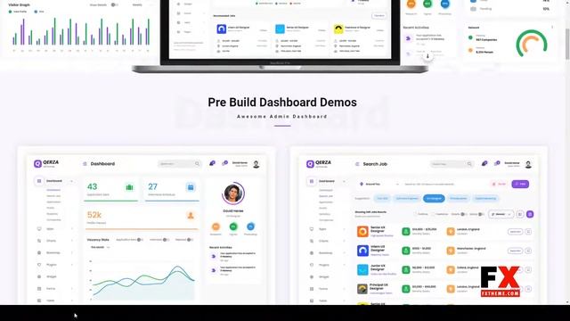 Qerza - Job Portal Admin Dashboard Angular Template sass analytics Easy Create Website смотреть онлайн