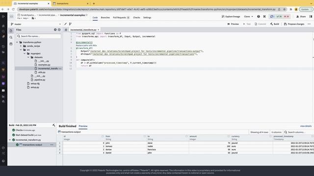 Code Repositories | How to Write Incremental Data Transforms in Palantir Foundry смотреть онлайн