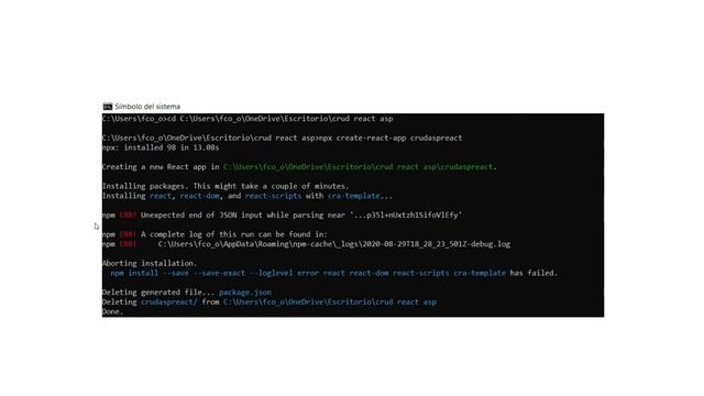Cómo Solucionar Error al Crear Applicación de React JS смотреть онлайн