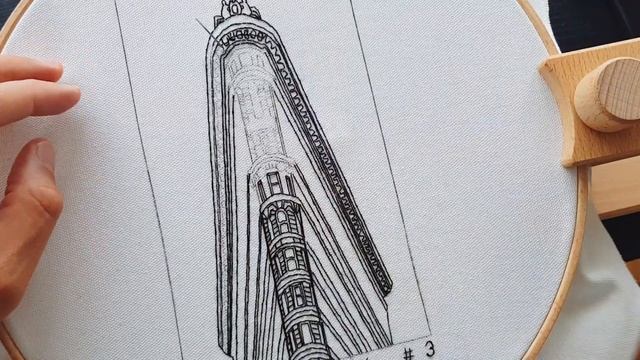 The famous Flatiron Building into a Hand Embroidery Design. (Advanced level) смотреть онлайн