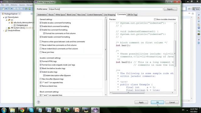 Eclipse: Check style смотреть онлайн