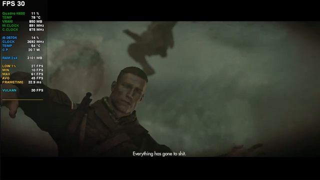 Wolfenstein : The New Order | Quadro K600 1GB - Core i5 3570K - 720p, Medium (Gameplay) | Pc Test смотреть онлайн