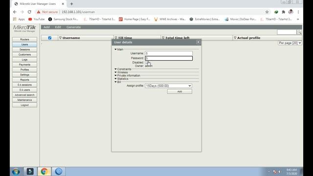 Mikrotik:PPPOE User Manager Step By Step Configuration Urdu/Hindi смотреть онлайн
