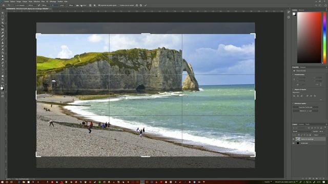 Photoshop CC - Recadrer et redimensionner une image en même temps смотреть онлайн