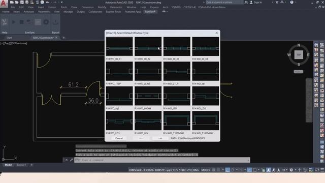YQ Arch Plugin in AutoCAD: Plane Window/Door Part 01 Tutorial | Yqarch Plugin Autocad смотреть онлайн