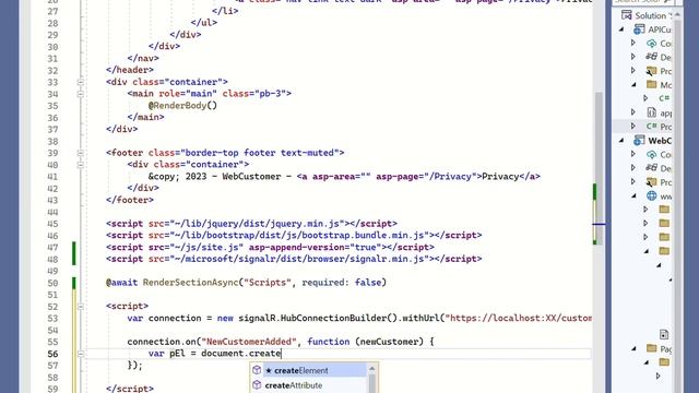 Connect .NET SignalR backend with client side смотреть онлайн