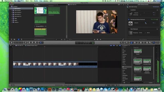 Обработка звука в FCPX.
