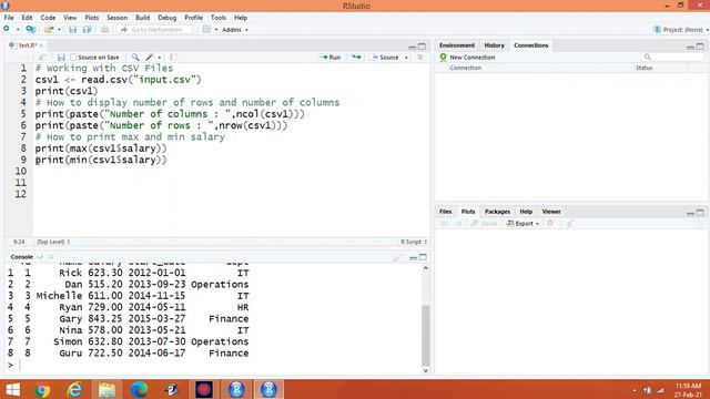 R Programming : Part 16 : Working with CSV Files смотреть онлайн