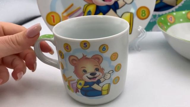 Детский набор Мишка (посуда). Ребёнок оценит!!! смотреть онлайн