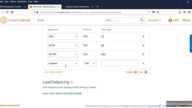 How to Configure Firewall in Amazon Lightsail Part 4 смотреть онлайн