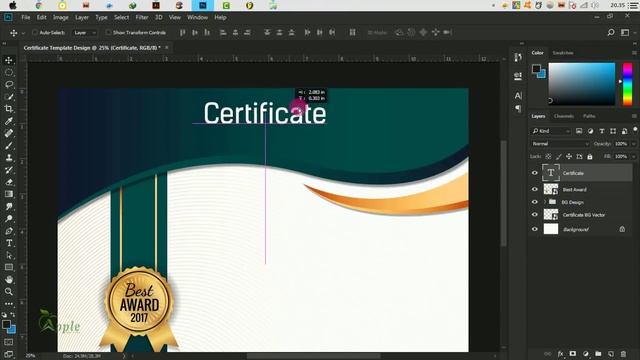 Certificate Template Design - Photoshop CC Tutorial -