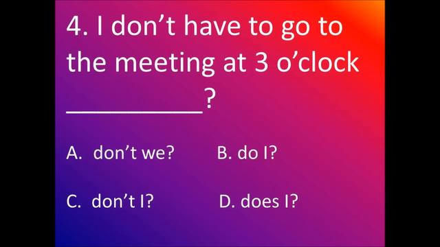 ESL TAG QUESTIONS Exercise, Intermediate Level смотреть онлайн