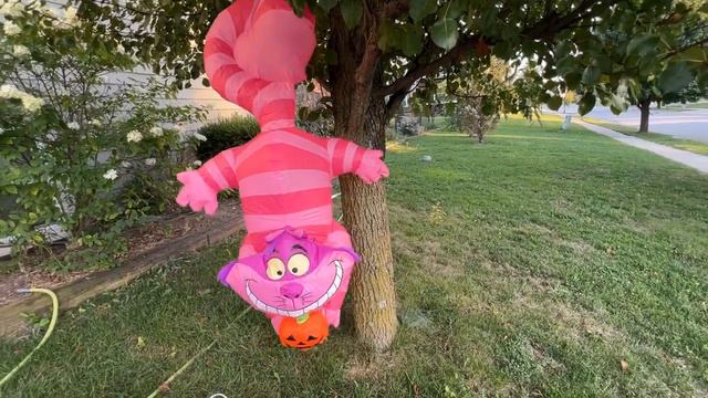 Gemmy Airblown Cheshire Cat Halloween Inflatable Lowes 2022 Disney Alice in Wonderland смотреть онлайн