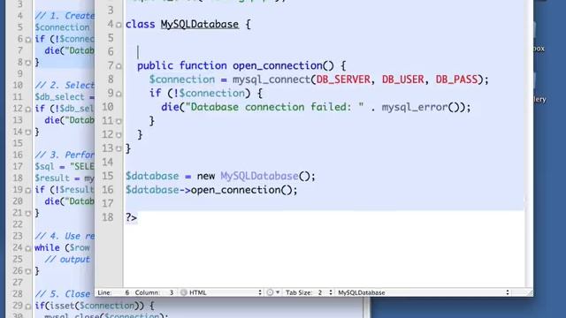 06 01 Creating the MySQL Database class смотреть онлайн