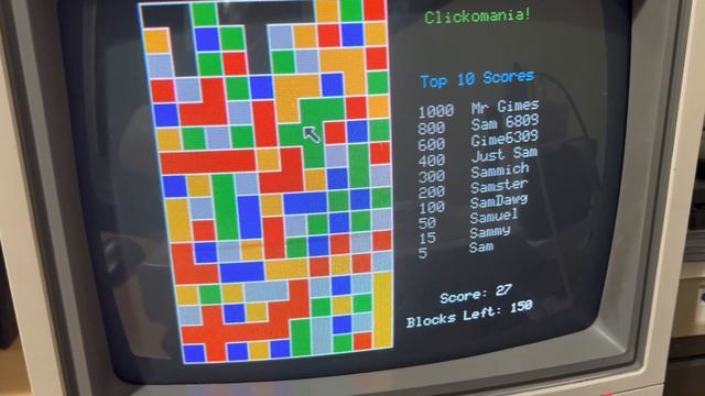 Clickomania for my Retro 8-Bit Tandy Color Computer 3! смотреть онлайн