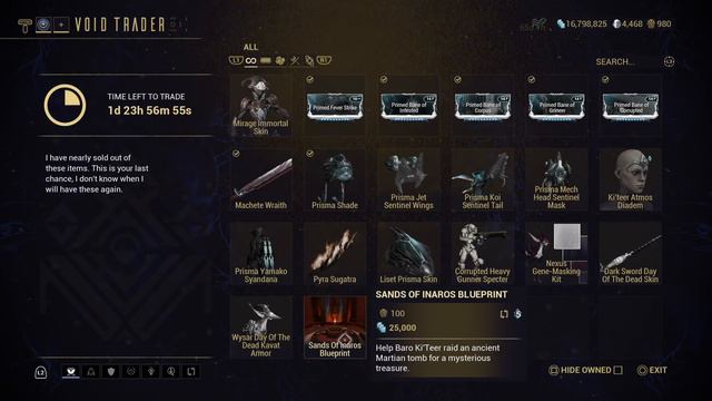 Baro Ki'Teer Merchandise 10/19/2018 (PS4/XB1) смотреть онлайн