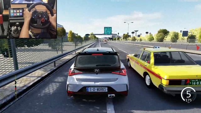 Hyundai i20 N Driving in Traffic | Assetto Corsa | Logitech g29 gameplay смотреть онлайн