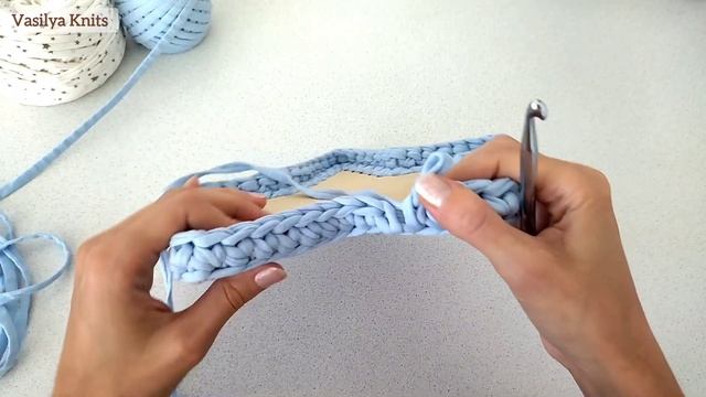 ⭐Оригинальная корзинка из трикотажной пряжи. Звездочка крючком. Корзинка с деревянным донышком. смотреть онлайн