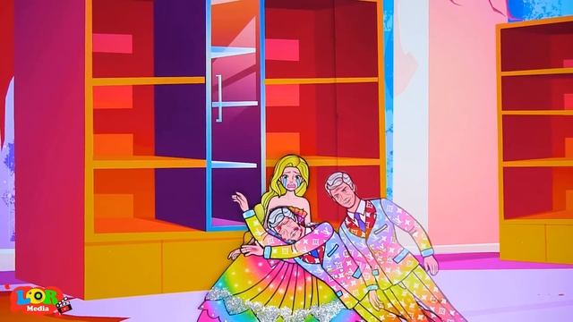 Paper Dolls Dress Up - Daughter Rapunzel Regret & Father Miserable Dress - Barbie Story & Crafts