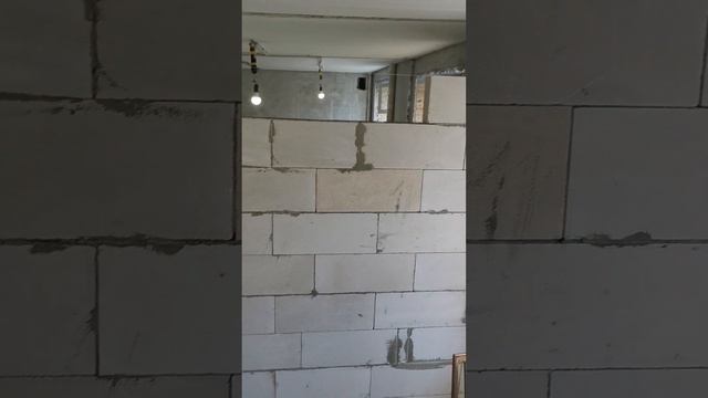 Кладка перегородок из пеноблока