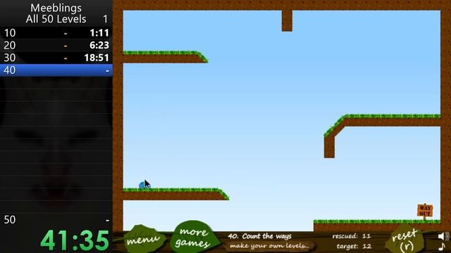 Meeblings All 50 Levels In 1:23:09 (Former WR)