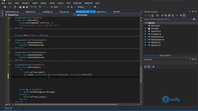Lập trình VB.NET AutoCAD cơ bản - Bài 05. Class MyGiaodiem để lấy giao điểm giữa các đối tượng смотреть онлайн
