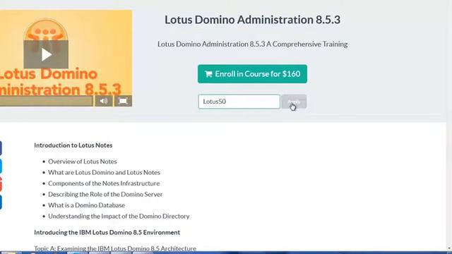 Lotus Domino Admin Training 50% Discount Coupon Free Java Training - смотреть онлайн