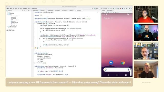 45. Romain and Chet create a Android UI framework... Live ? смотреть онлайн
