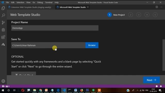 Creating Full Stack App using Web Template Studio | Visual Studio Code Extension for full stack смотреть онлайн