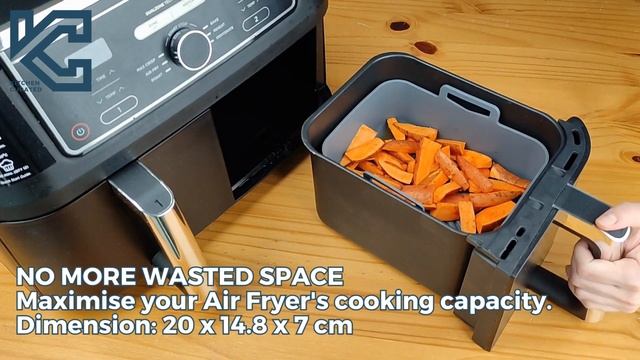 KITCHEN CURATED™ Custom-built Silicone Air Fryer Liners For Your Ninja Foodi Air Fryer, 9.5L AF400U смотреть онлайн