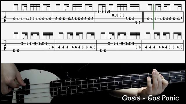(BassOnly)Oasis - Gas Panic (Bass cover with tabs 183) смотреть онлайн