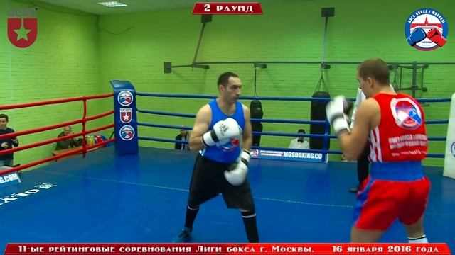 11-ые рейтинговые бои Лига бокса г. Москвы – 16.01.16 г. до 75 кг. смотреть онлайн