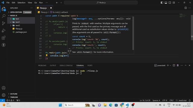 File System Module in Node JS 02 смотреть онлайн