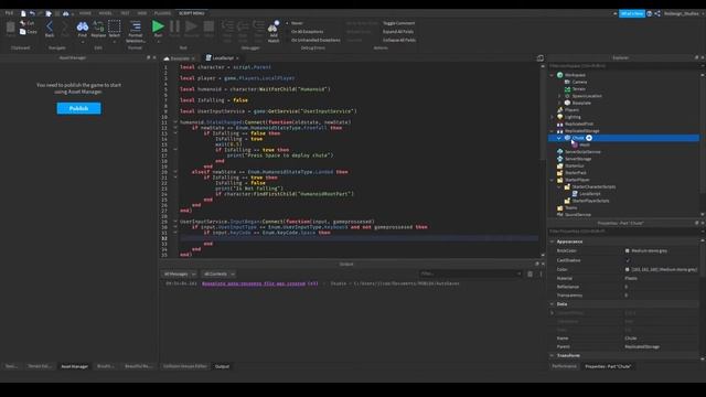 Parachute System Tutorial - Roblox Studio смотреть онлайн