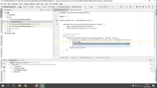 Handle Enter Button in Kotlin Android Studio смотреть онлайн
