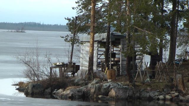 летние жители Пунозеро Карелия апрель 2021(на острове кухня) смотреть онлайн