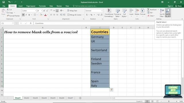How to remove Blank Cells in Excel #excel #blank #cell смотреть онлайн