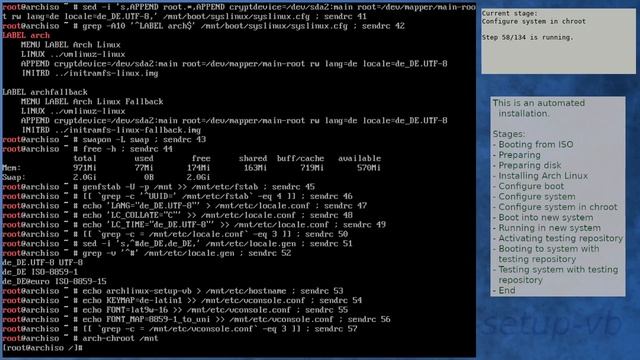 Arch Linux installation recording to kernel 5.14.8-arch1-1 (testing) смотреть онлайн