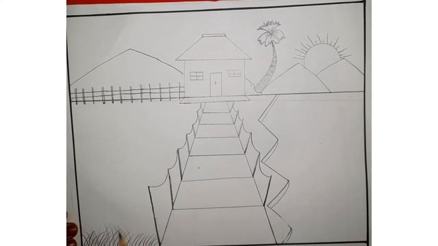 How To Draw Simple Scenery Like A Pro In Just a Few Minute/ Quick Time Drawing/ River Side Sketchin смотреть онлайн