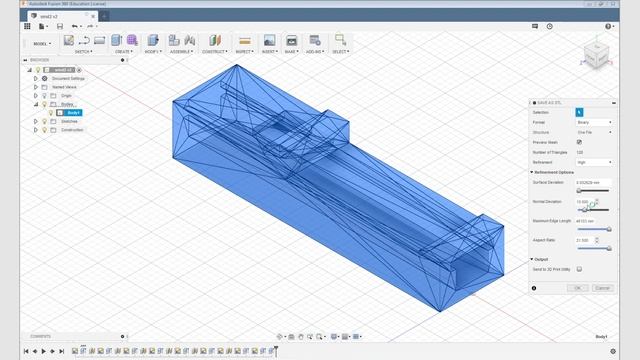 Fusion 360 экспорт модели в формат STL смотреть онлайн