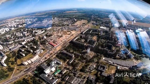 Проход Ил-76МД над Минском и посадка 154-м курсом на аэродроме Мачулищи. смотреть онлайн