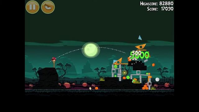Angry Birds Seasons Ham'o'ween 2-8 Mighty Eagle 2012 Halloween walkthrough total destruction 100% смотреть онлайн