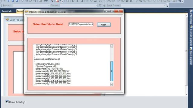 How to use the Open File Dialog Box to read java file and display it in VB.Net(Part-2) смотреть онлайн