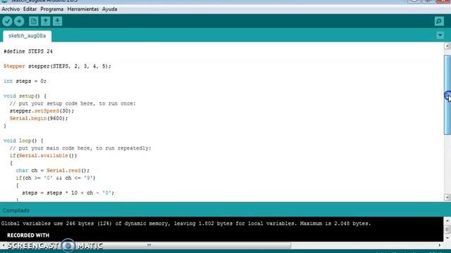 Arduino to control unipolar stepper motor using ULN2003. смотреть онлайн
