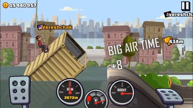 Hill Climb Racing 2 Monowheel in City 4101m | GamePlay смотреть онлайн