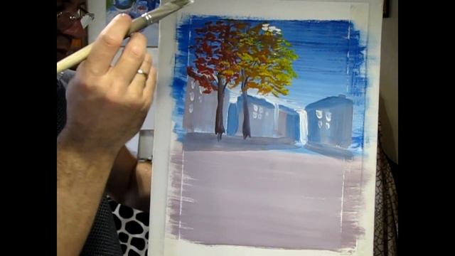 Мастер Класс. Гуашь. ОНЛАЙН УРОК. ВЛЮБЛЕННЫЕ