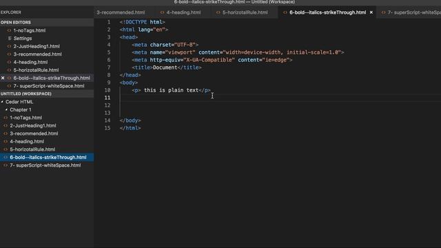 7 HTML - Tags -Bold / Italics / strikeThrough / Superscript смотреть онлайн